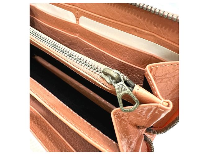 Balenciaga Damen Leder Langbörse Beige - Ansicht 10
