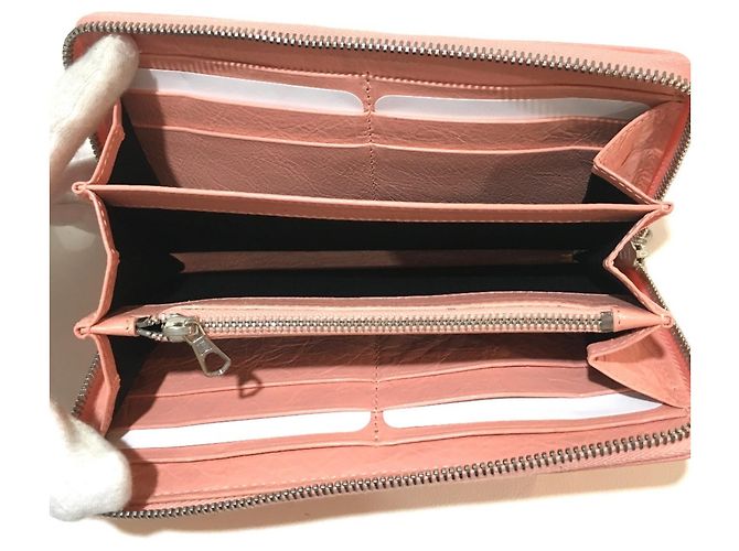 Balenciaga Damen Leder Langbörse Beige - Ansicht 5