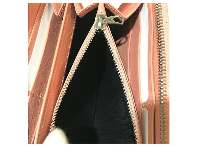 Balenciaga Damen Leder Langbörse Beige - Ansicht 6