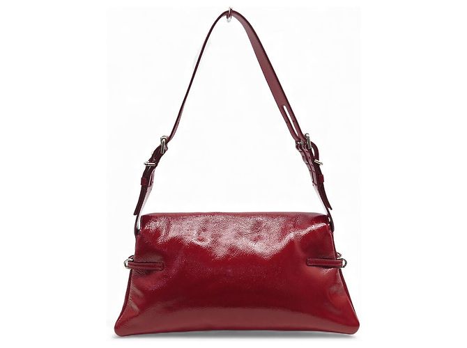 NUOVO BORSO A MANO GIVENCHY P'TIT VOYOU IN PELLE LUCIDA ROSSA Rosso - vista 2