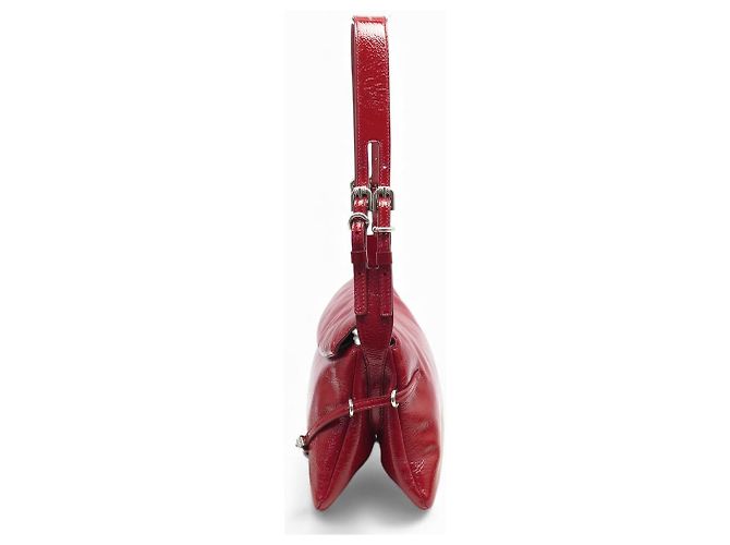 NUOVO BORSO A MANO GIVENCHY P'TIT VOYOU IN PELLE LUCIDA ROSSA Rosso - vista 3
