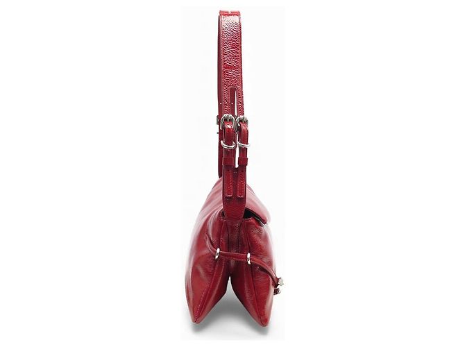 NUOVO BORSO A MANO GIVENCHY P'TIT VOYOU IN PELLE LUCIDA ROSSA Rosso - vista 4