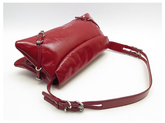 NUOVO BORSO A MANO GIVENCHY P'TIT VOYOU IN PELLE LUCIDA ROSSA Rosso - vista 6