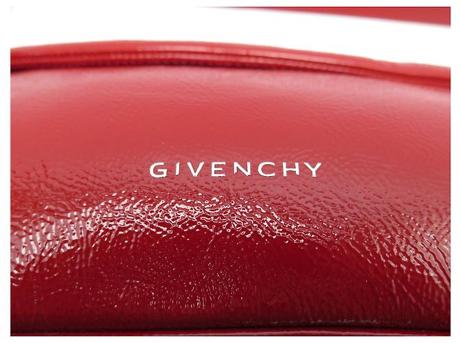 NUOVO BORSO A MANO GIVENCHY P'TIT VOYOU IN PELLE LUCIDA ROSSA Rosso - vista 8