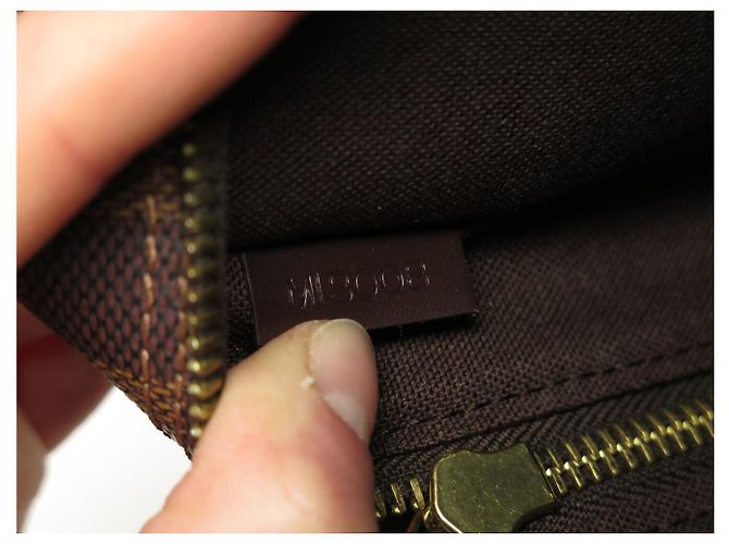 NUOVA BORSA LOUIS VUITTON OLAV PM N41442 CANVAS DAMIER EBENE Marrone - vista 13