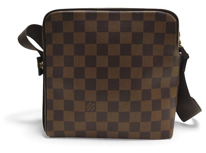 NUOVA BORSA LOUIS VUITTON OLAV PM N41442 CANVAS DAMIER EBENE Marrone - vista 2