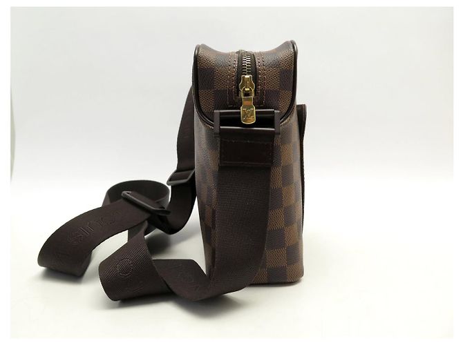 NUOVA BORSA LOUIS VUITTON OLAV PM N41442 CANVAS DAMIER EBENE Marrone - vista 3