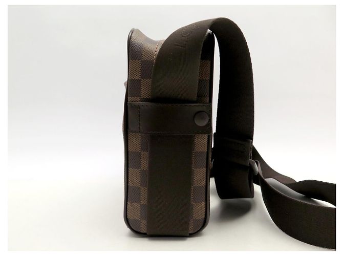 NUOVA BORSA LOUIS VUITTON OLAV PM N41442 CANVAS DAMIER EBENE Marrone - vista 4