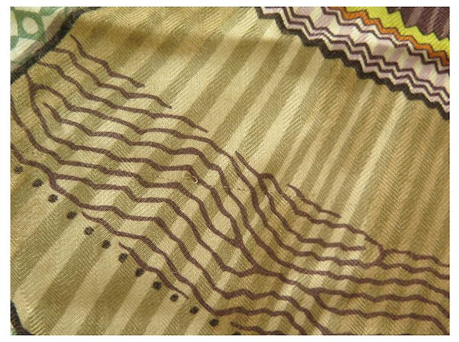 Aline Hermès CHALE HERMES CENT PLIS DES MIAO 140 CM CASHMERE SETA SCIALLE FULARD Blu - vista 9