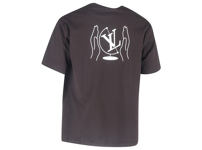 Camiseta de algodão marrom estampada lavada Louis Vuitton Vermelho - vista 3