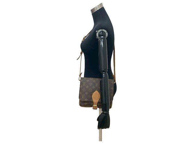 Borsa a Spalla Cartouchiere Monogram Louis Vuitton Marrone - vista 3
