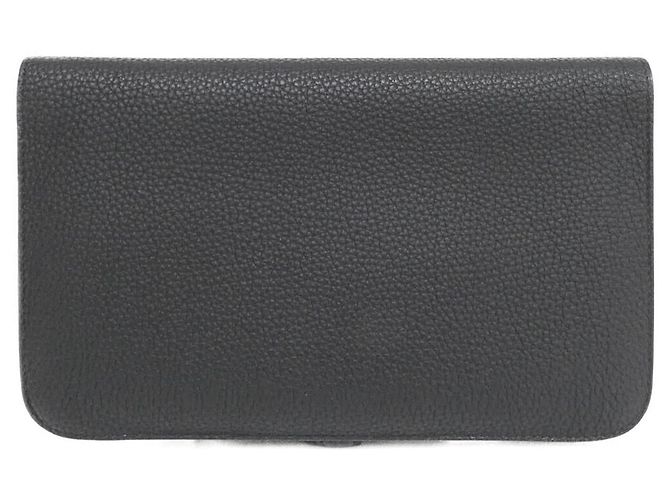 Portafoglio Lungo Dogon Duo Togo Hermès Nero - vista 2