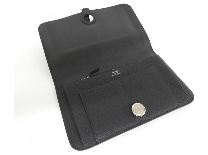 Portafoglio Lungo Dogon Duo Togo Hermès Nero - vista 6