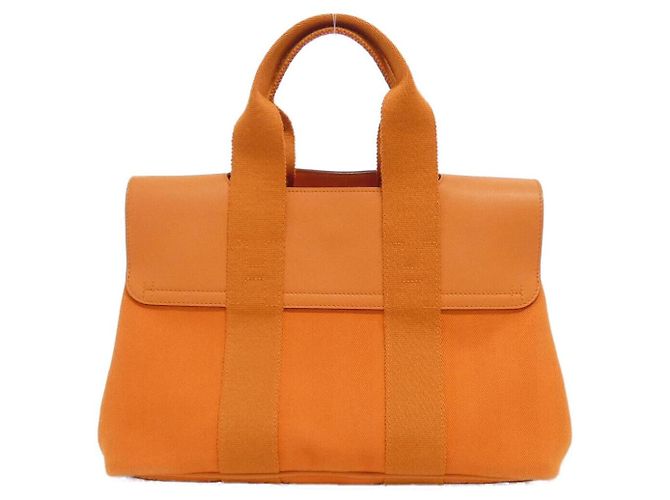 Bolso Hermès Valparaiso PM Toile Chevron Swift Naranja - vista 2