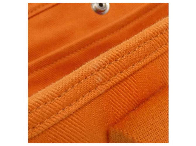 Bolso Hermès Valparaiso PM Toile Chevron Swift Naranja - vista 8