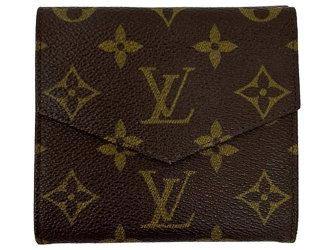 Portafoglio Billet Monogram Trifold Louis Vuitton Marrone - vista 3