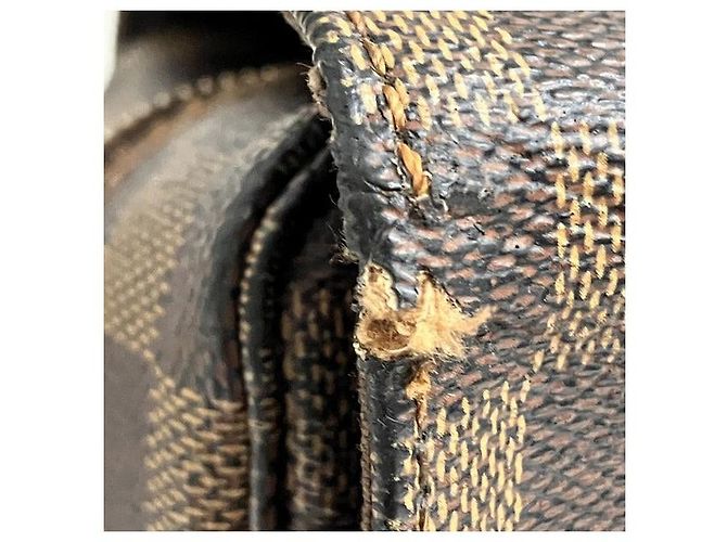 Borsa a Spalla Naviglio Damier Louis Vuitton Marrone - vista 7