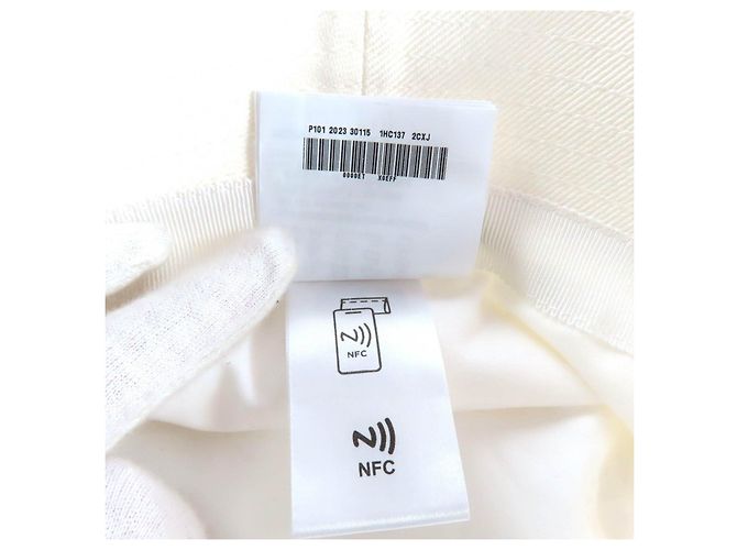 Cappello bucket in cotone ricamato con logo Prada Bianco - vista 9