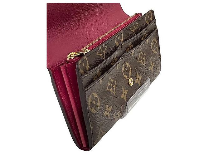 Portafoglio Lungo Monogramma Sarah di Louis Vuitton Rosa - vista 9