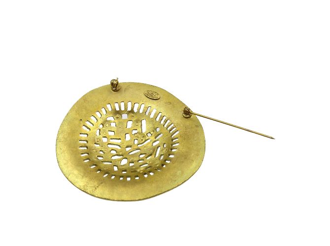 Spilla in metallo dorato vintage Chanel D'oro - vista 2