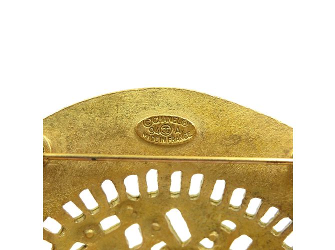 Spilla in metallo dorato vintage Chanel D'oro - vista 4