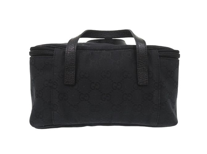 Borsa Vanity in Tela GG Nera di Gucci Nero - vista 2