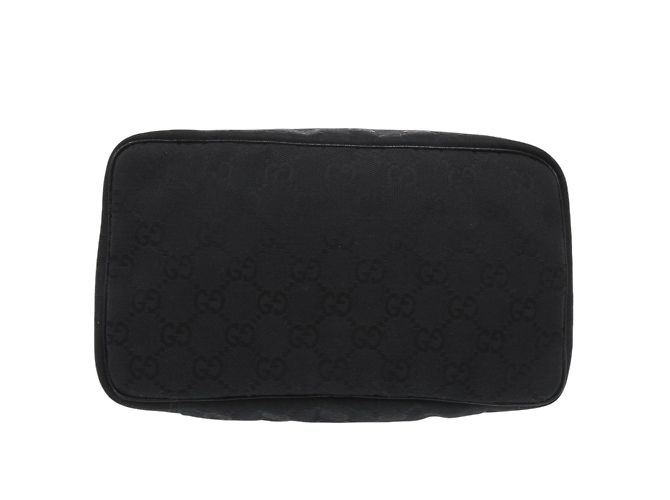Borsa Vanity in Tela GG Nera di Gucci Nero - vista 3