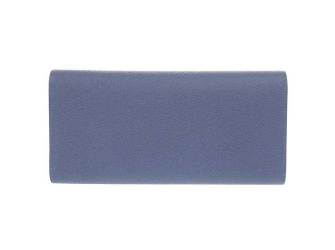 Hermès Passant Lang Wallet aus Epsom-Leder Blau - Ansicht 2