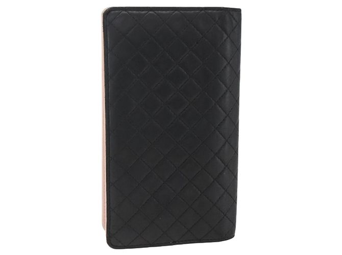 Chanel Vintage CC Bifold Wallet Leather Long Black - view 2