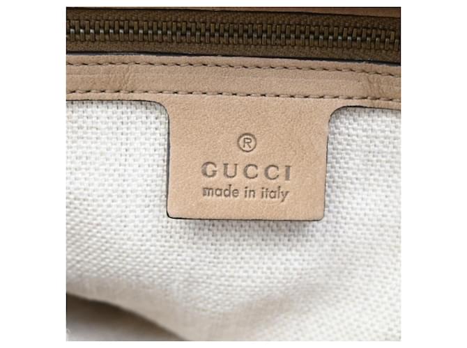 Bolsa Gucci Twice em nobuck com python Marrom - vista 6
