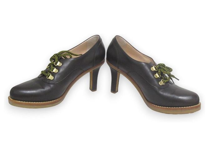 Bally Leder Loafer Pumps Braun - Ansicht 5