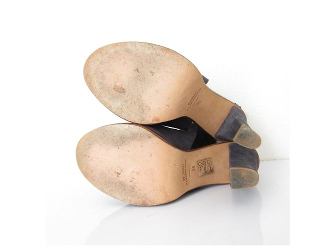 Autre Marque Hochhackige Wildleder-Sandalen von Common Projects Blau Marineblau - Ansicht 5