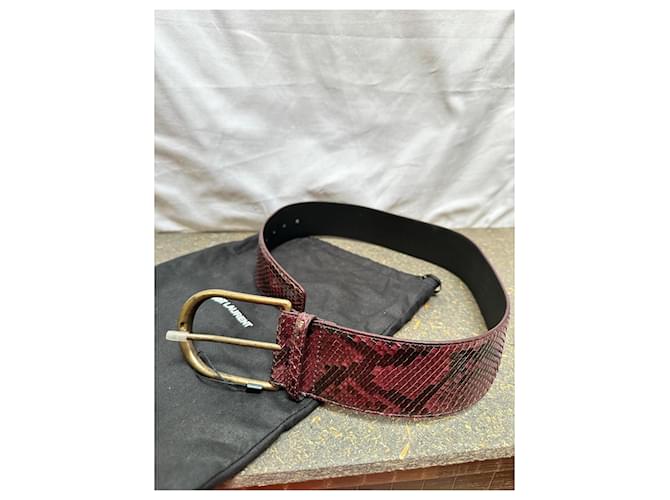 Cintura Saint Laurent Python Rosso Bordeaux Bordò - vista 9