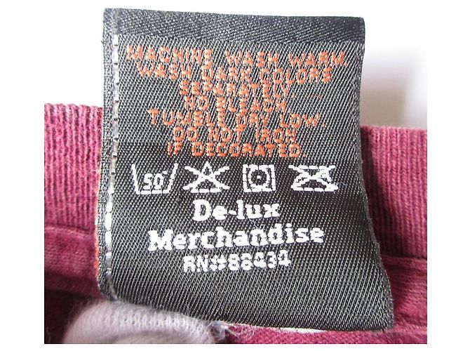 Autre Marque Camiseta de algodón con estampado del logo de Harley Davidson Castaño Burdeos - vista 5