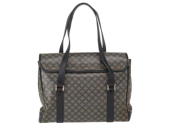 Céline Celine Vintage Macadam Tela e Pelle Nero - vista 2