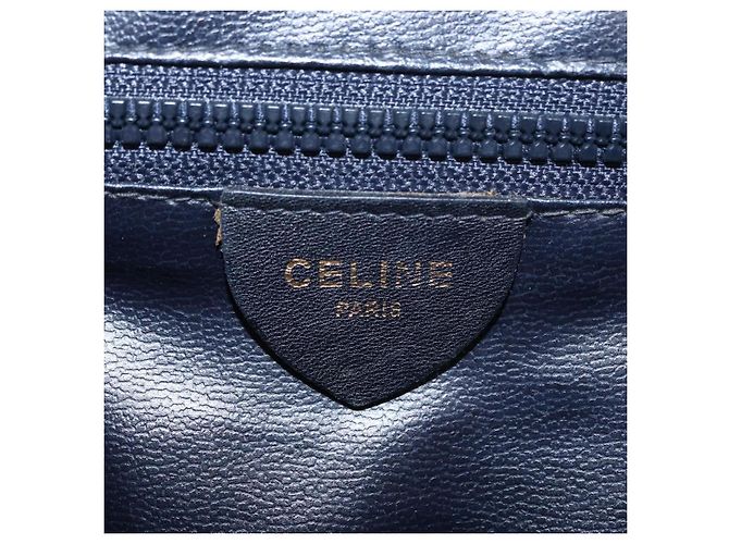 Céline Celine Vintage Macadam Tela e Pelle Nero - vista 6