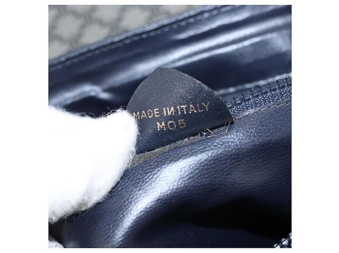 Céline Celine Vintage Macadam Tela e Pelle Nero - vista 7