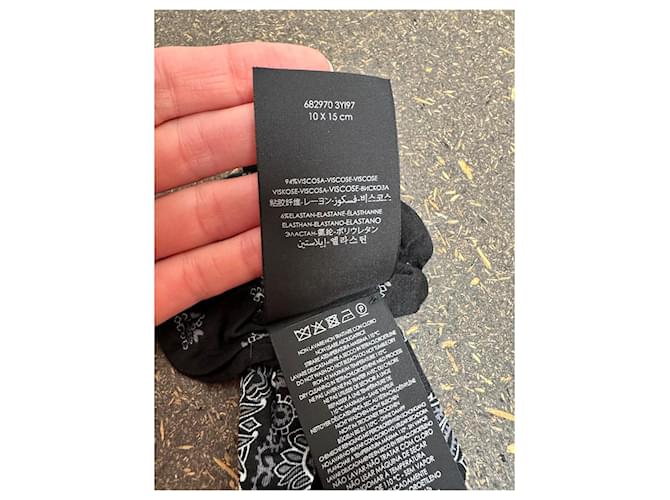 Scrunchie Saint Laurent Nero e Bianco - vista 2