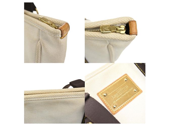 Louis Vuitton Antigua Tote aus Canvas MM Weiß - Ansicht 6