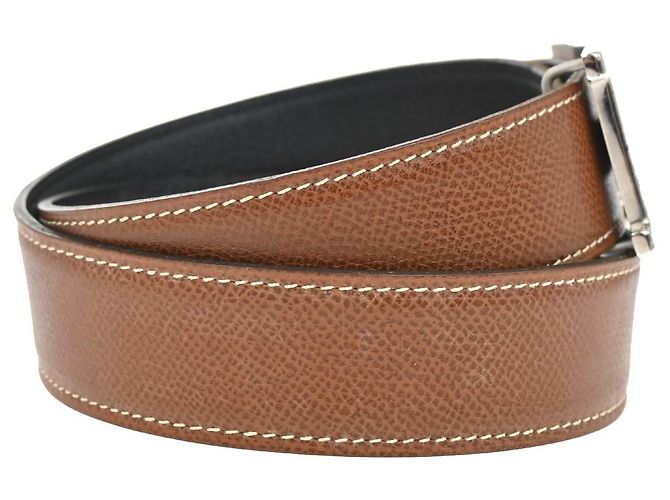 Hermès Hermes Constance Reversible Belt Leather Medium Black - view 4