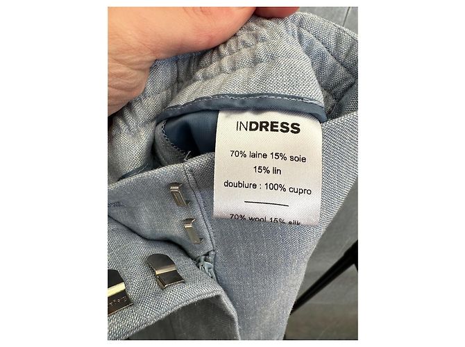 Calça Indress Azul de Lã - vista 8