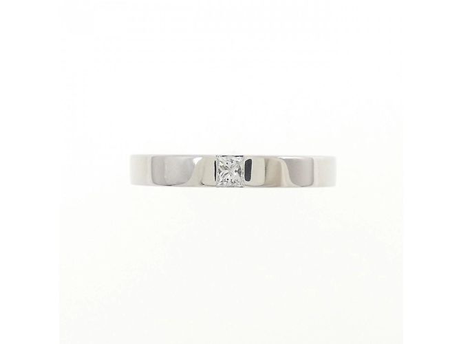 Harry Winston Prinzessschliff Platinbandring - Ansicht 2