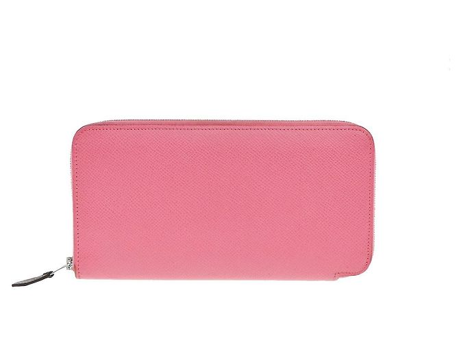 Cartera con cremallera Azap de seda Epsom larga de Hermès Rosa - vista 2