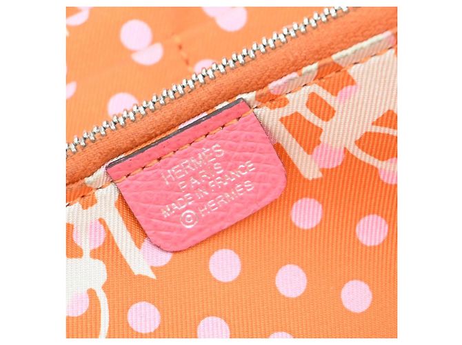 Cartera con cremallera Azap de seda Epsom larga de Hermès Rosa - vista 6