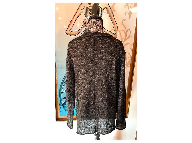 Pulôver By Malene Birger Preto e Prateado de Lã Prata - vista 4
