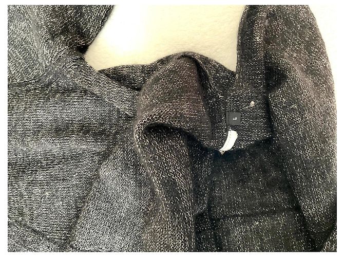 Pulôver By Malene Birger Preto e Prateado de Lã Prata - vista 7