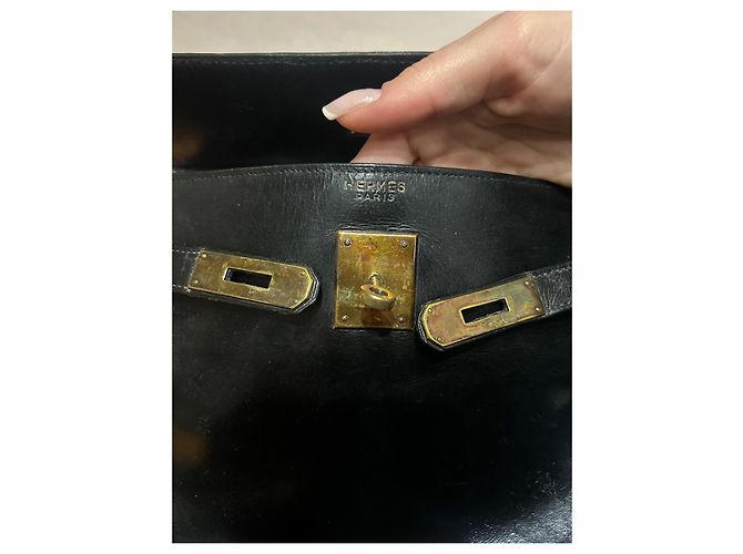 Borsa a mano Hermès Kelly 32 in pelle box nera Nero - vista 16