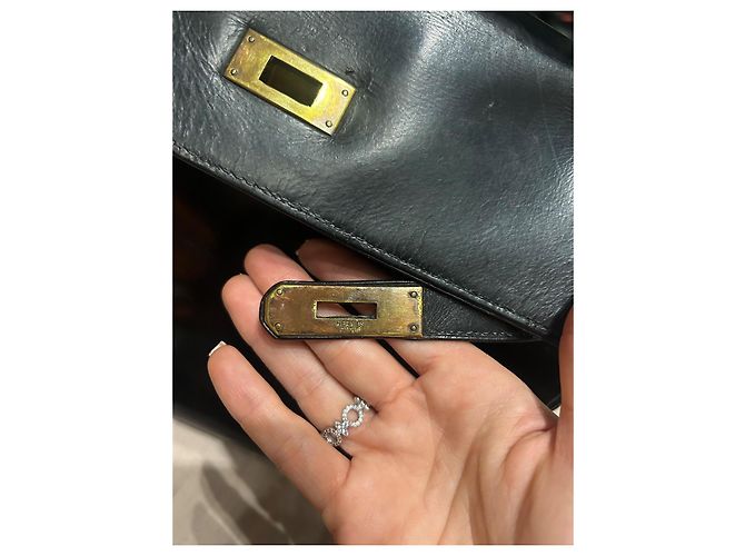Borsa a mano Hermès Kelly 32 in pelle box nera Nero - vista 18