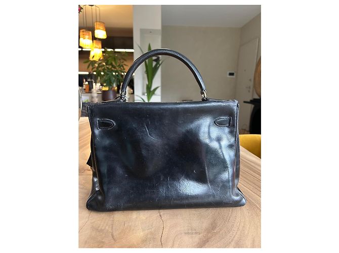 Borsa a mano Hermès Kelly 32 in pelle box nera Nero - vista 3