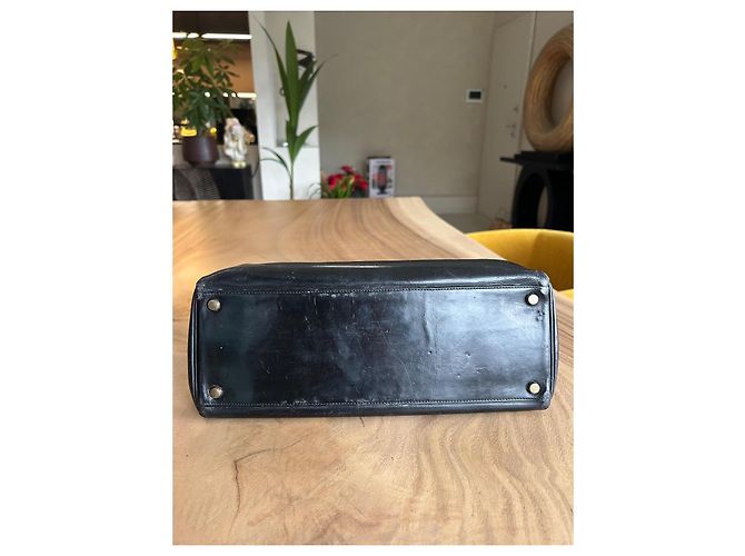 Borsa a mano Hermès Kelly 32 in pelle box nera Nero - vista 5